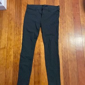 Mid-rise grey with black print pants